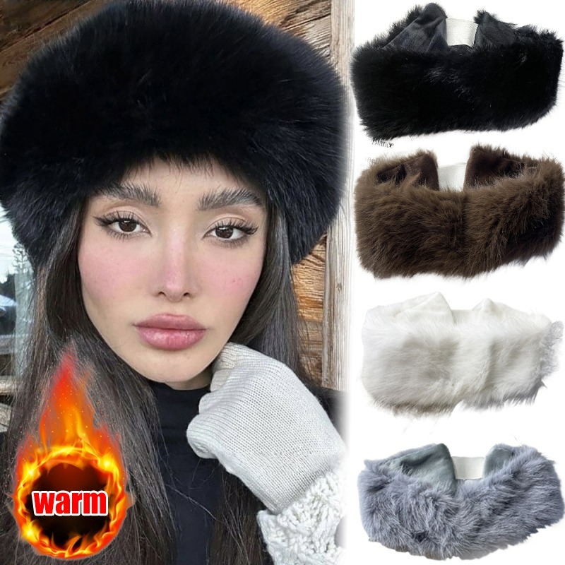 Wide Band Fur Headband Winter  - огляд і ціна Fleece Ear Warmer Band