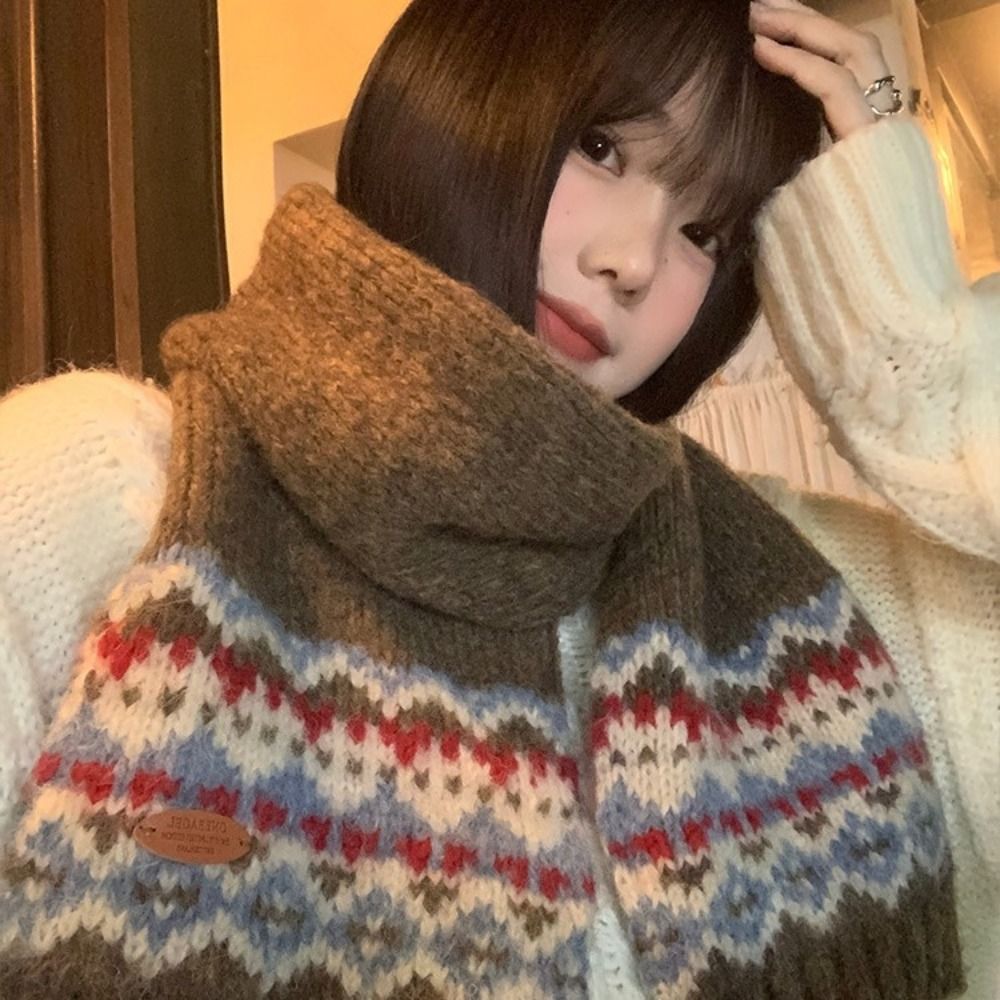 Classic Wool Jacquard Knitted  - огляд і ціна Wool Scarf Men