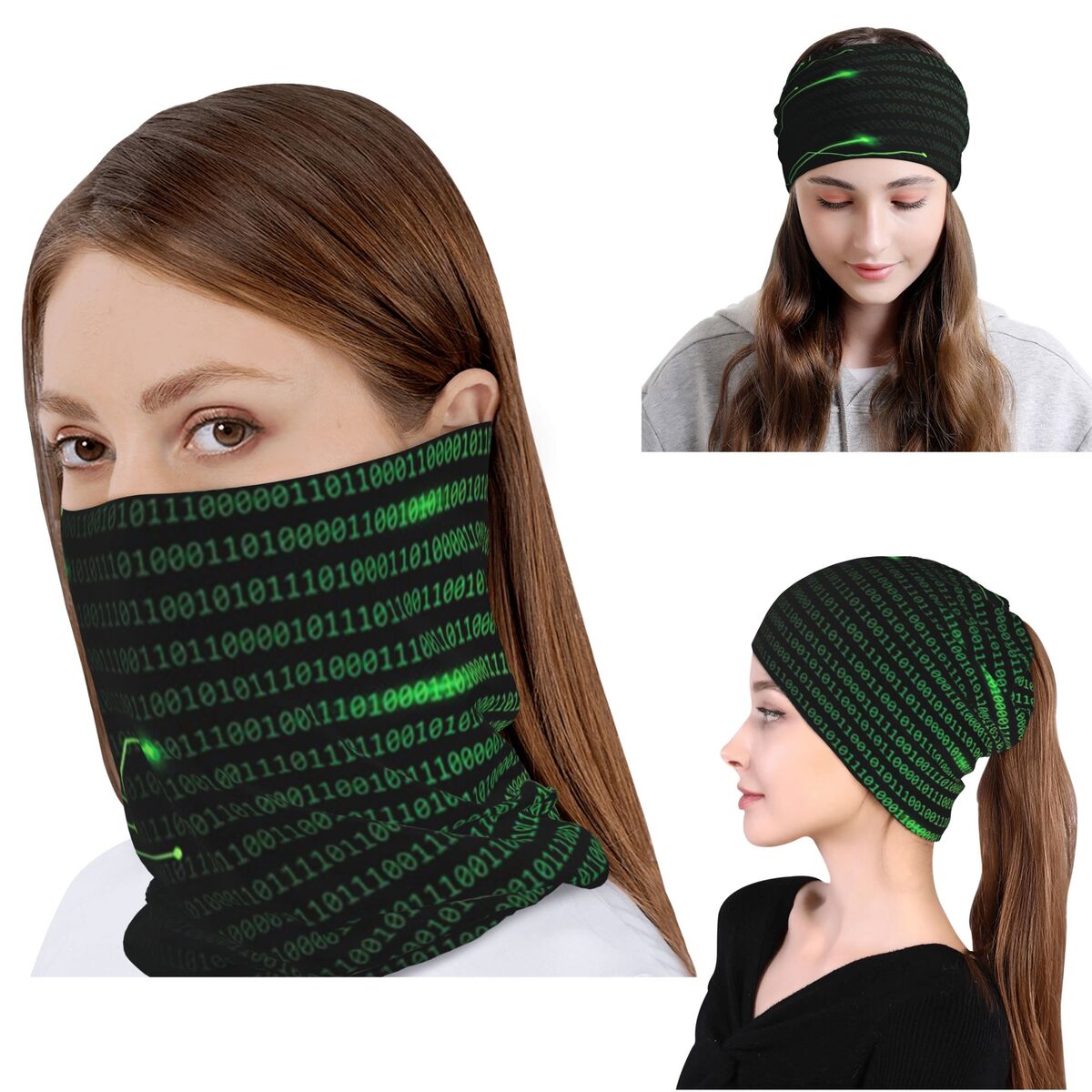 Binary Code Inside Throw Blank - огляд і ціна Neck Gaiter Fleece