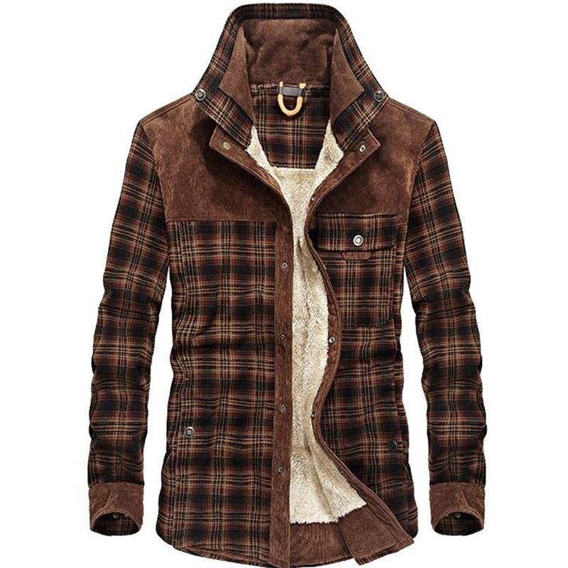 Men's Vintage Plaid Shearling  - огляд і ціна Flannel Shirt Lined