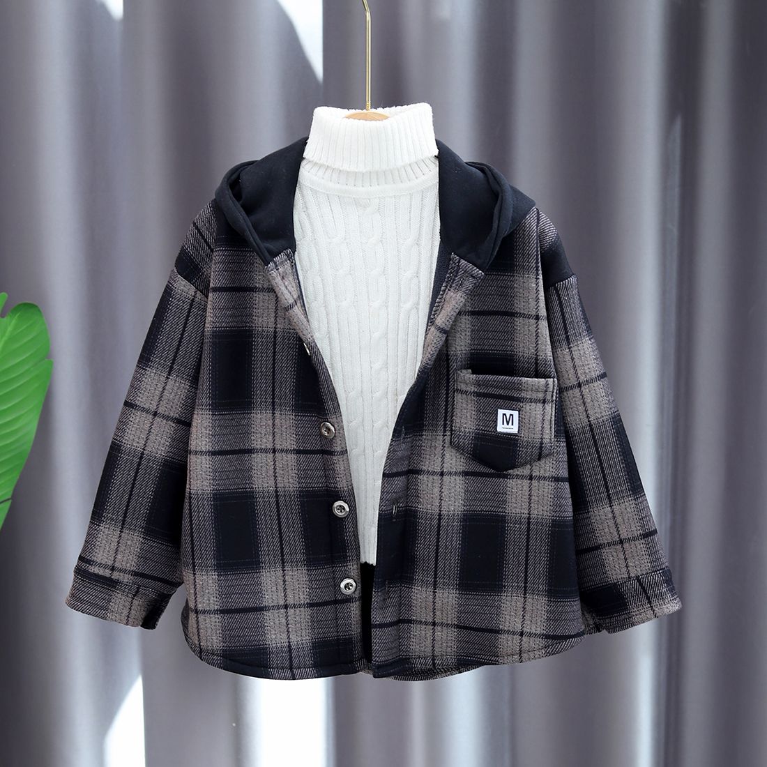 2025 New Boys Autumn Winter Fl - огляд і ціна Flannel Shirt Lined