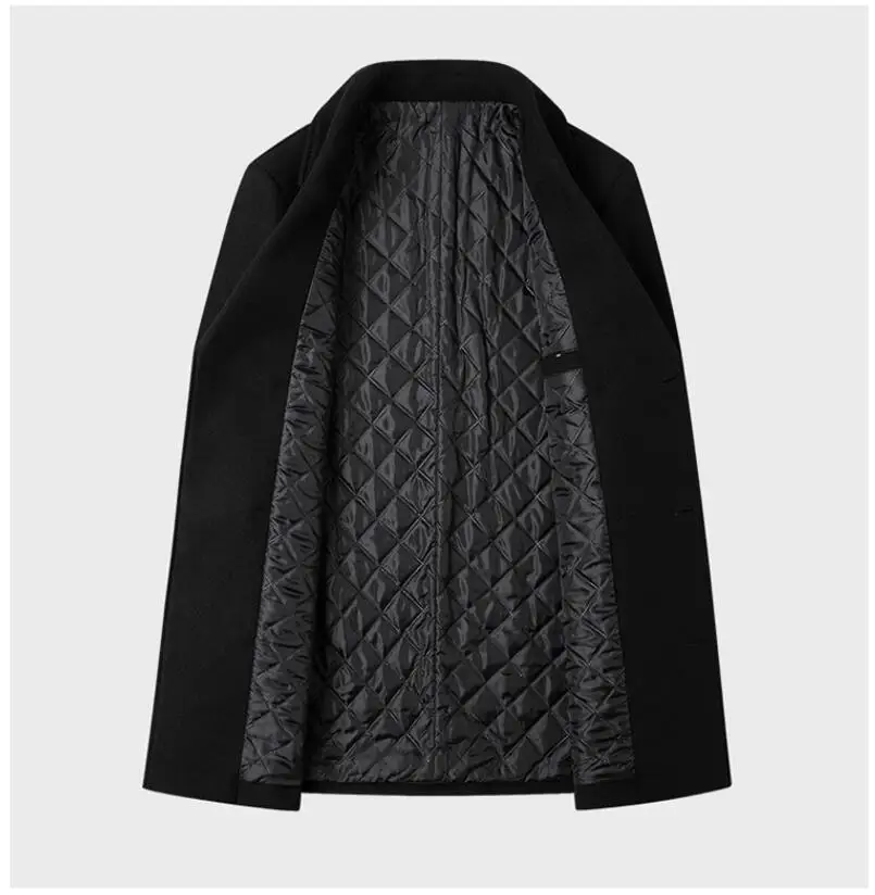 2026 Men's Double Breasted Woo - огляд і ціна Wool Coat Peacoat