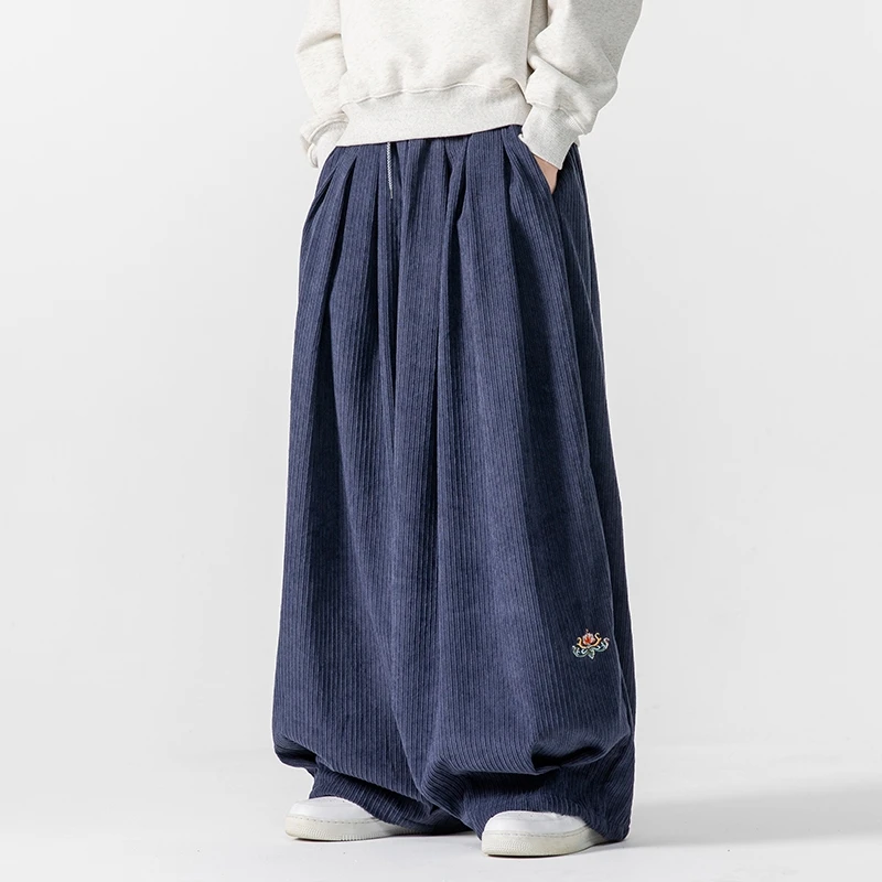 Men Corduroy Wide Leg Pants Me - огляд і ціна Corduroy Pant Warm