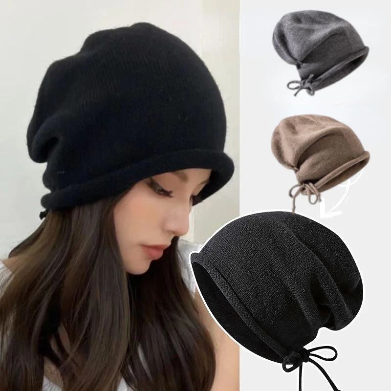 Knitted Bonnet Hoods Female Wi - огляд і ціна Knit Beanie Hat Warm