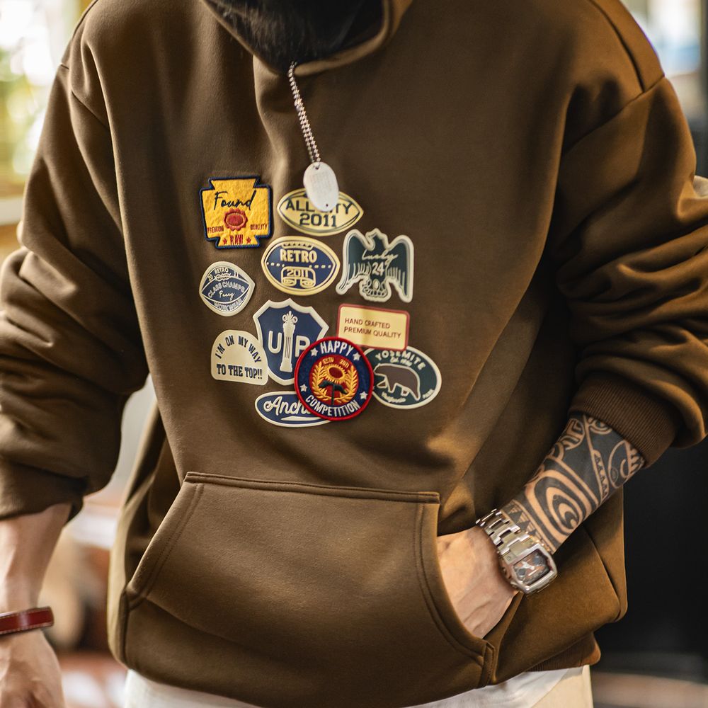 Maden Vintage Men's Embroidere - огляд і ціна Sherpa Hoodie Fleece