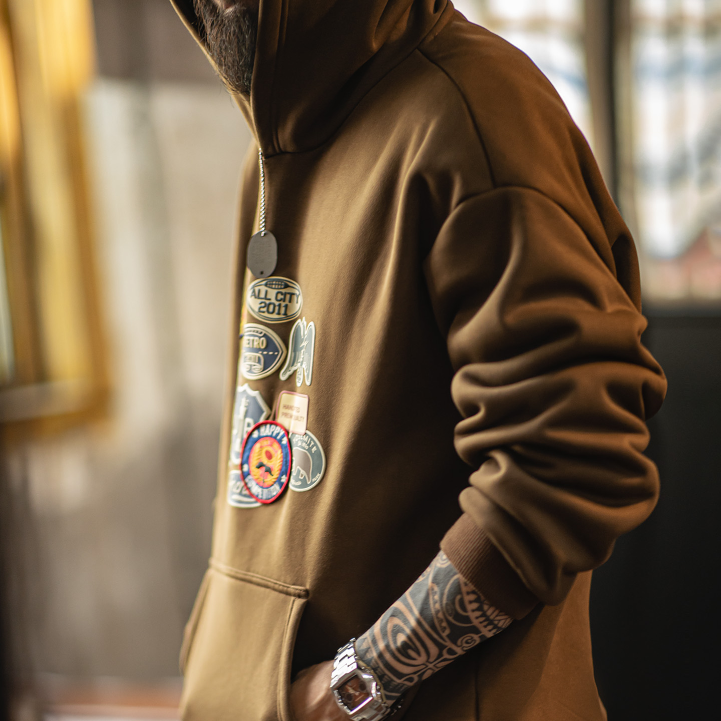 Maden Vintage Men's Embroidere - огляд і ціна Sherpa Hoodie Fleece