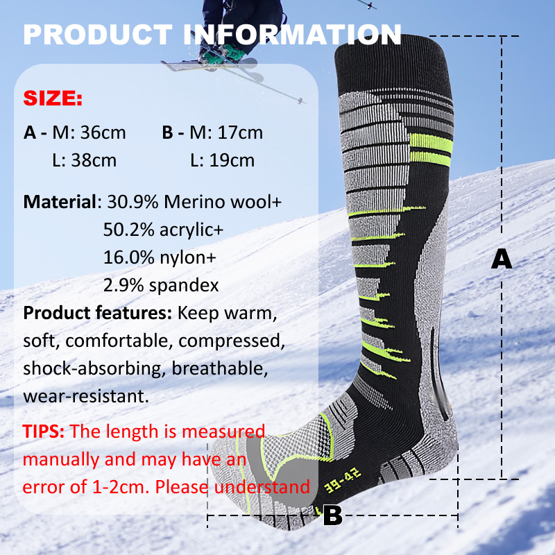 Merino Wool Ski Socks Cold Wea - огляд і ціна Thermal Sock Wool