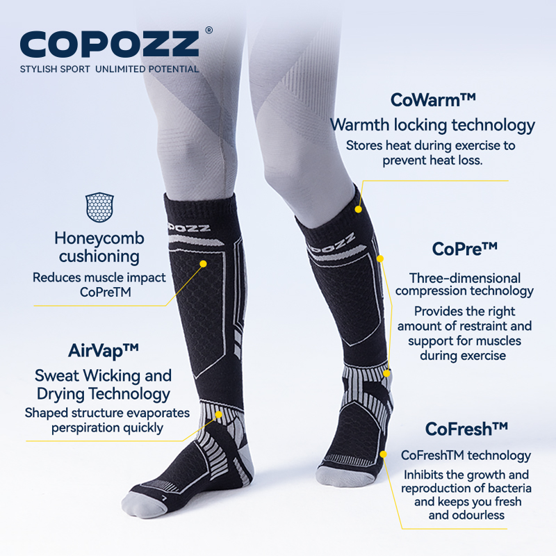 COPOZZ New Winter Ski Socks Me - огляд і ціна Thermal Sock Wool
