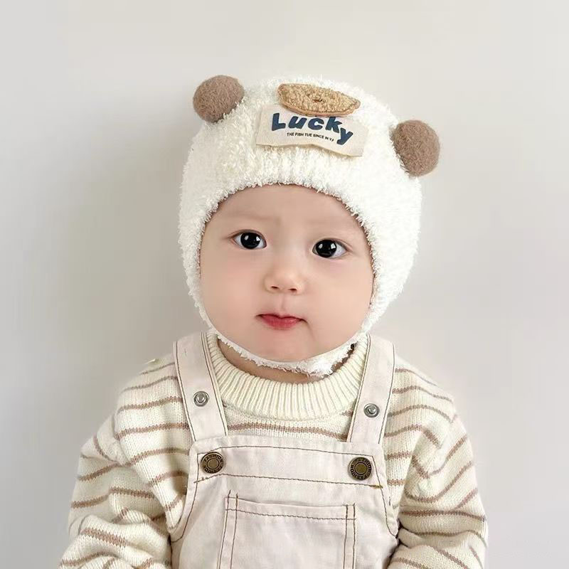 Cute Bear Baby Ear Protection  - огляд і ціна Knit Beanie Hat Warm