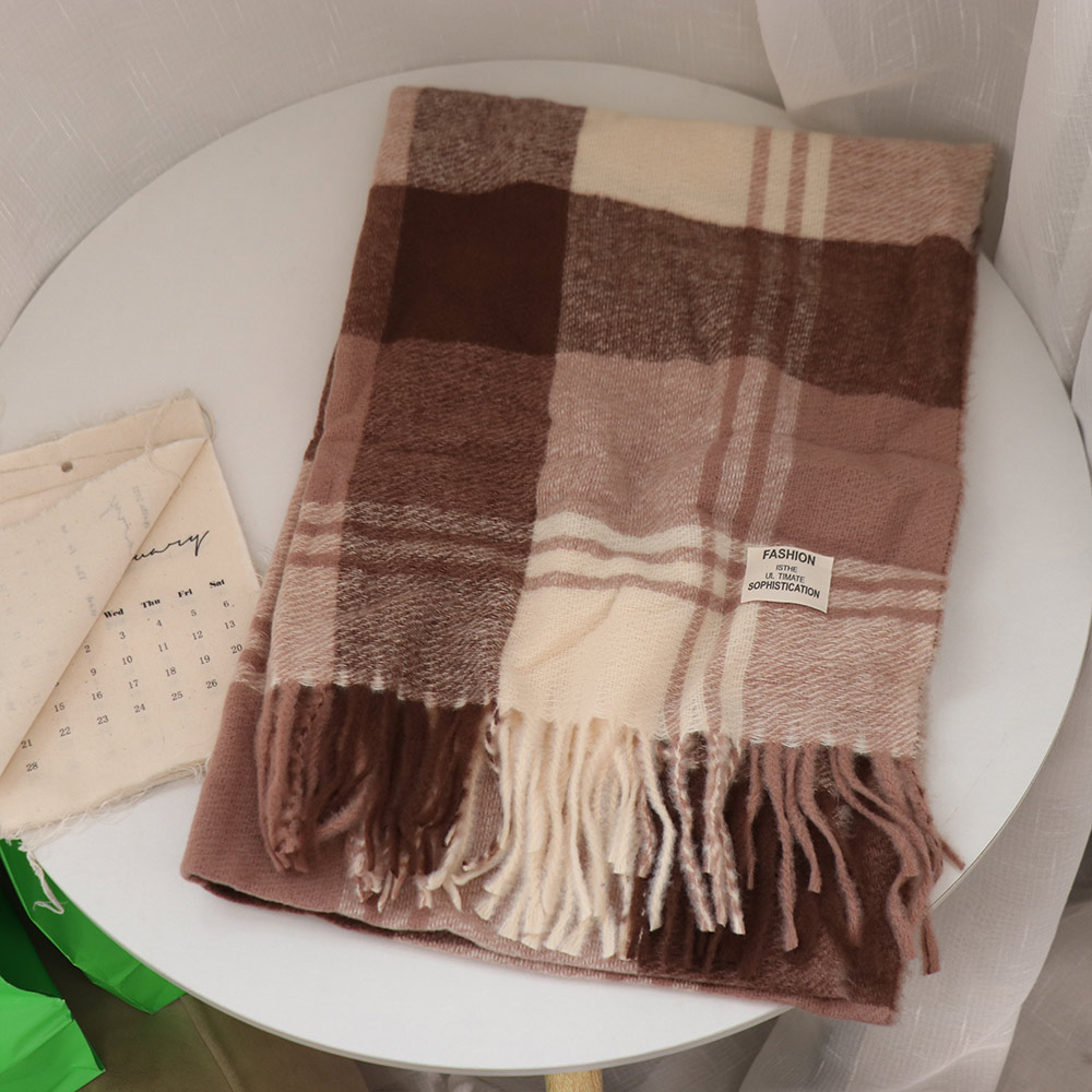 Casual Windproof Plaid Wool Sc - огляд і ціна Wool Scarf Men
