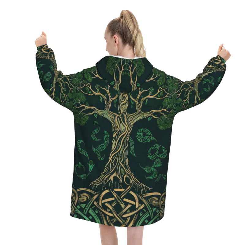 Tree of Life Celtic Pattern Bl - огляд і ціна Sherpa Hoodie Fleece