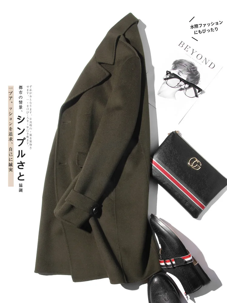 AYUNSUE 100% Wool Coat Men Aut - огляд і ціна Wool Coat Peacoat