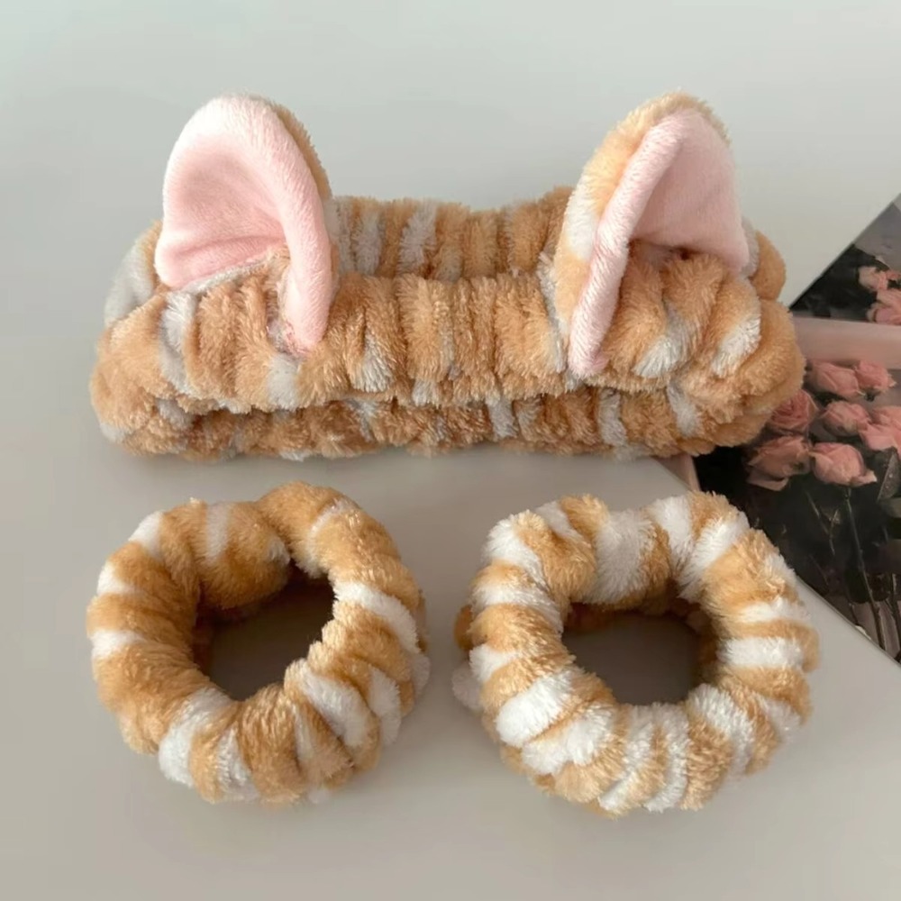 3pcs/set Leopard Print Cute Ca - огляд і ціна Winter Headband Fleece