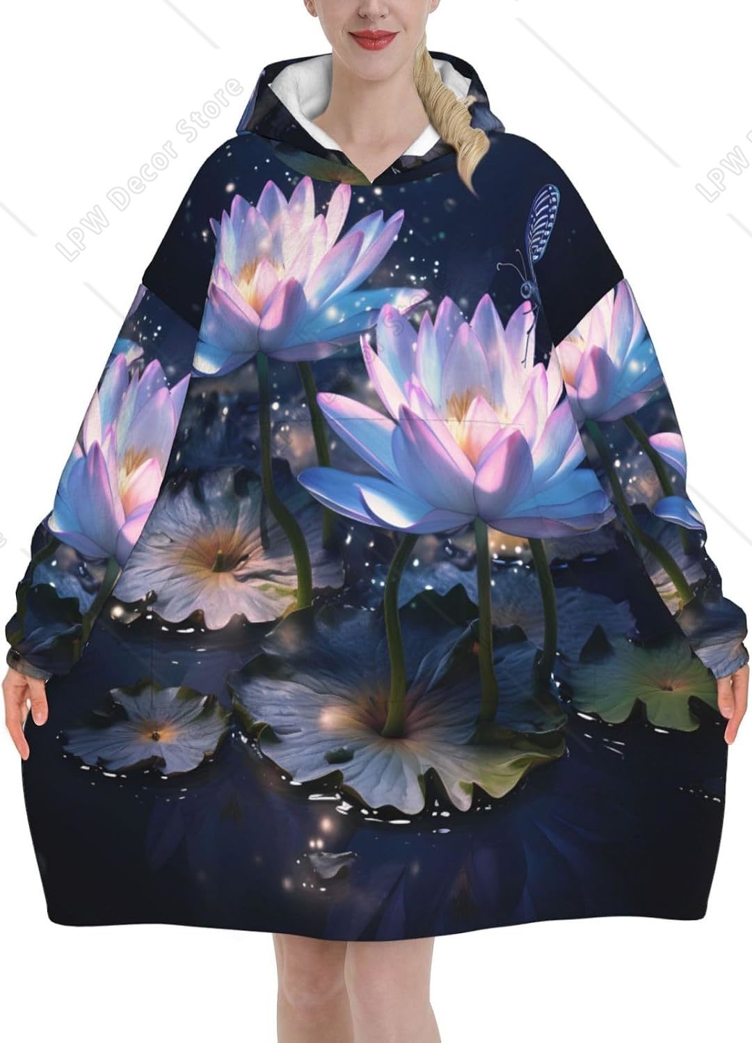 Fantasy Waterlily Wearable Bla - огляд і ціна Sherpa Hoodie Fleece