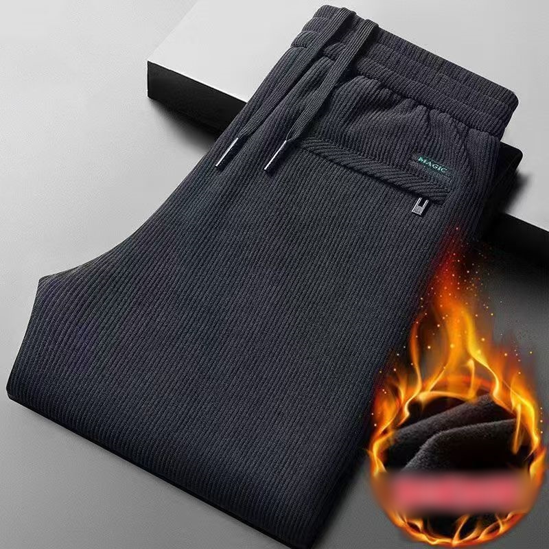Black gray men's corduroy and  - огляд і ціна Corduroy Pant Warm