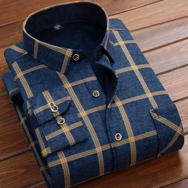 2025 Men's Winter Warm Long Sl - огляд і ціна Flannel Shirt Lined