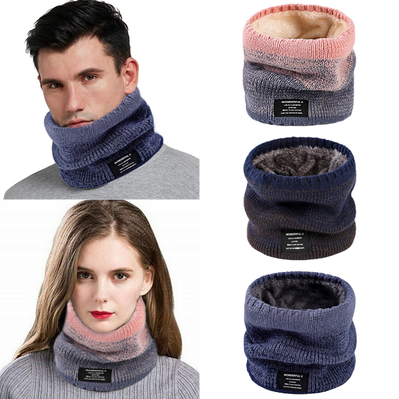 Winter Women Men's Knitted Gra - огляд і ціна Wool Scarf Men