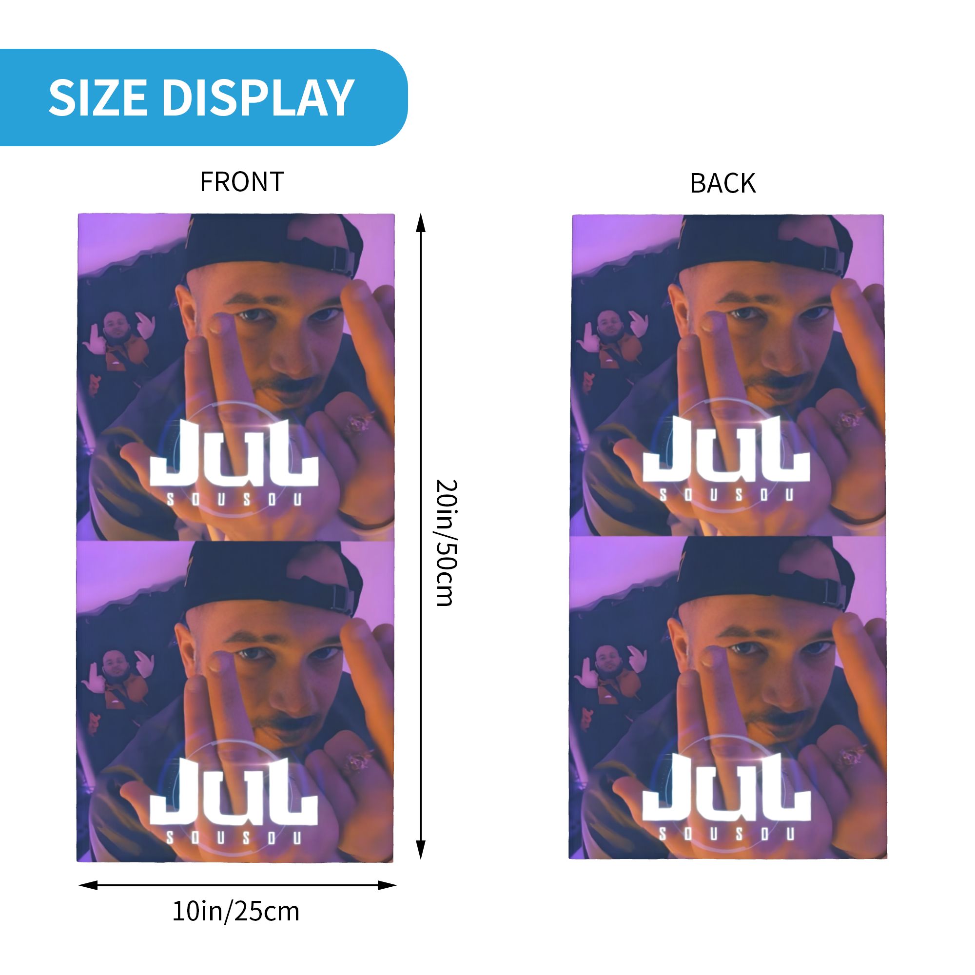 Custom JuL Rap Music Bandana W - огляд і ціна Neck Gaiter Fleece
