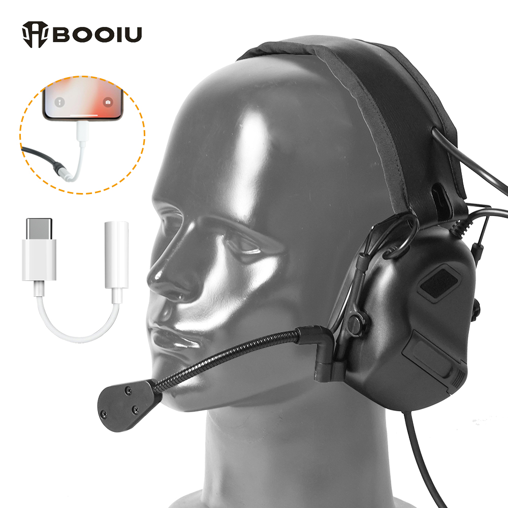 BOOIU Tactical Electronic Shoo - огляд і ціна Earmuffs Foldable