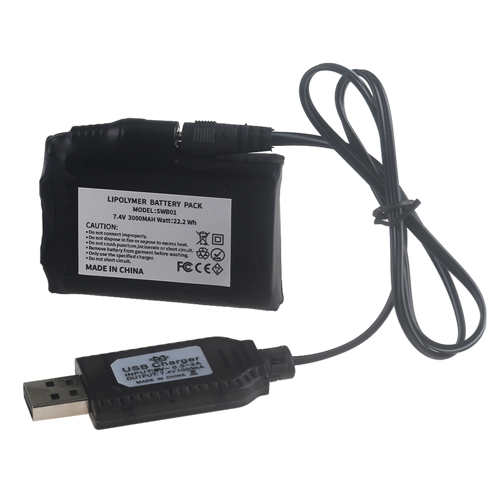 7.4V Li-Polymer 3000mah Batter - огляд і ціна Heated Vest Battery