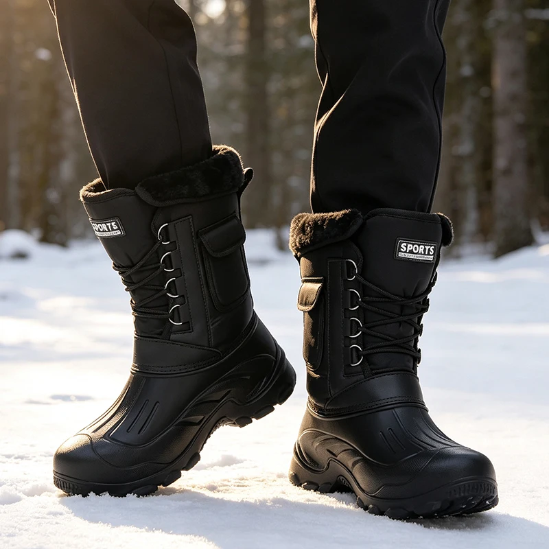 Men Winter Snow Boots Outdoor  - огляд і ціна Waterproof Winter Boot