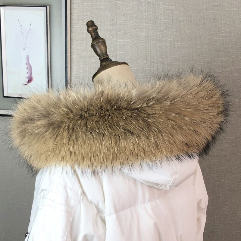 Real Fur Collar for Coat Parka - огляд і ціна Shawl Wrap Winter