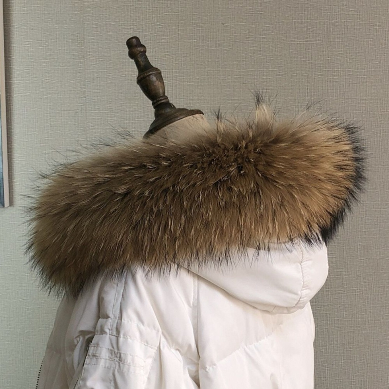 Real Fur Collar for Coat Parka - огляд і ціна Shawl Wrap Winter