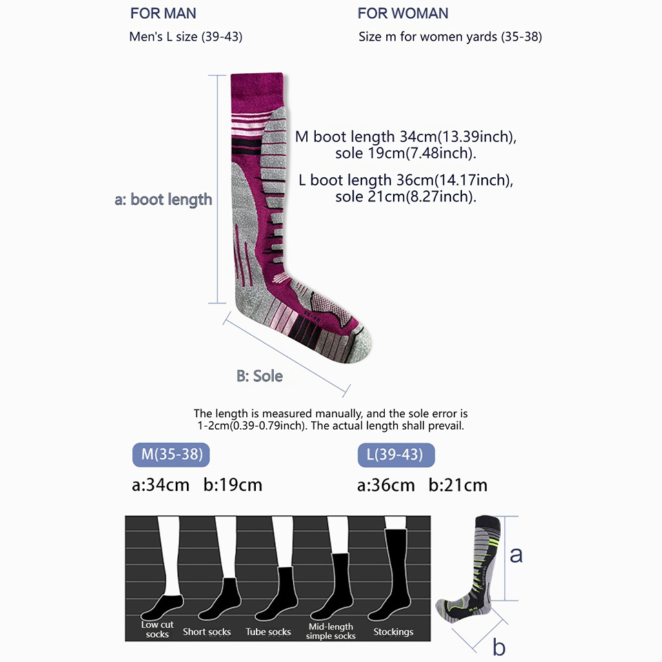 GTUBIKE Merino Wool Ski Socks, - огляд і ціна Thermal Sock Wool