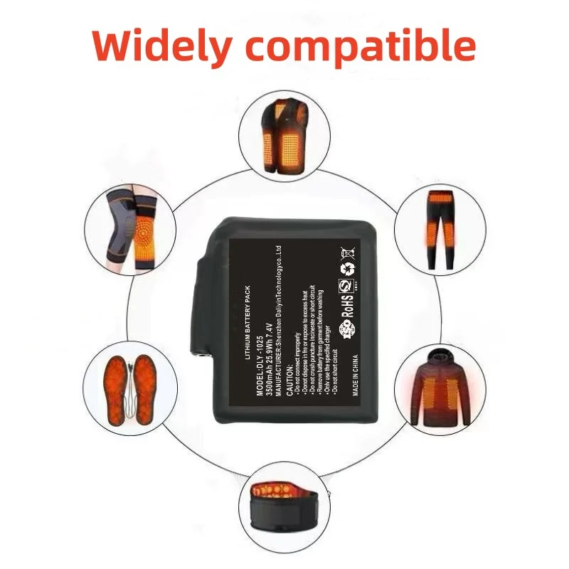 New High-quality7.4 V, 5000mAh - огляд і ціна Heated Vest Battery
