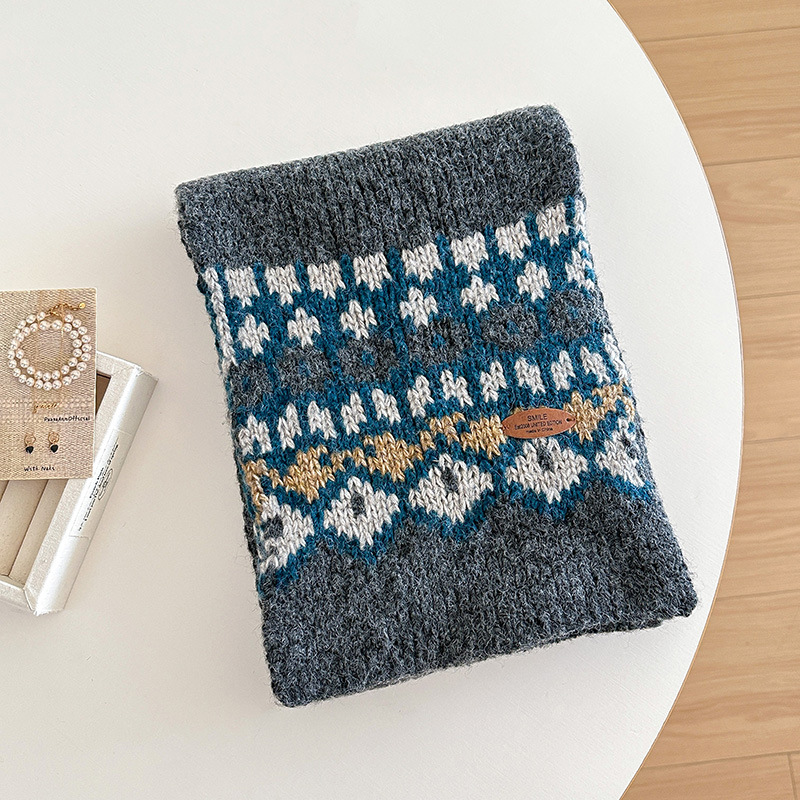 jacquard knitting scarf for wo - огляд і ціна Wool Scarf Men
