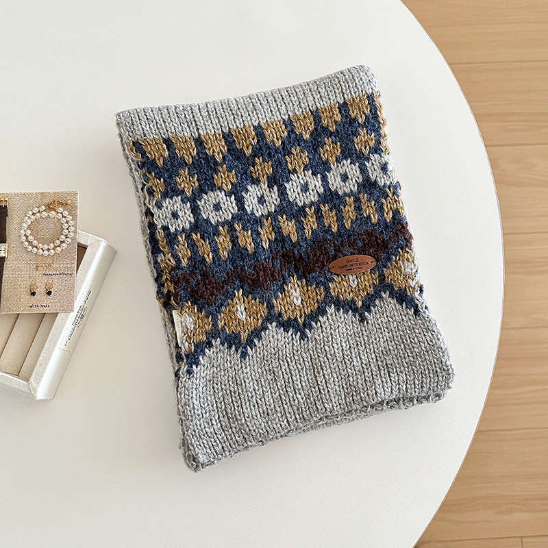jacquard knitting scarf for wo - огляд і ціна Wool Scarf Men
