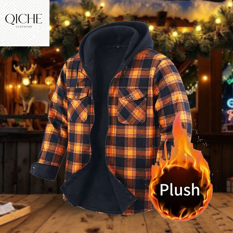 QICHE Fleece Lined Thick Flann - огляд і ціна Flannel Shirt Lined