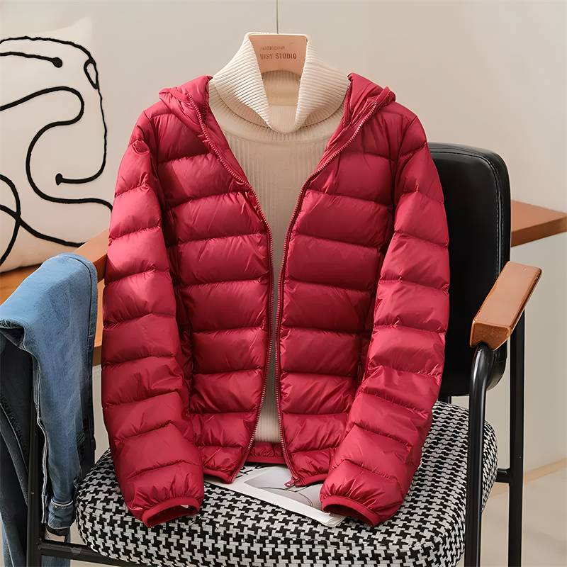 Plus Size Women Hooded Korean  - огляд і ціна Down Jacket Packable