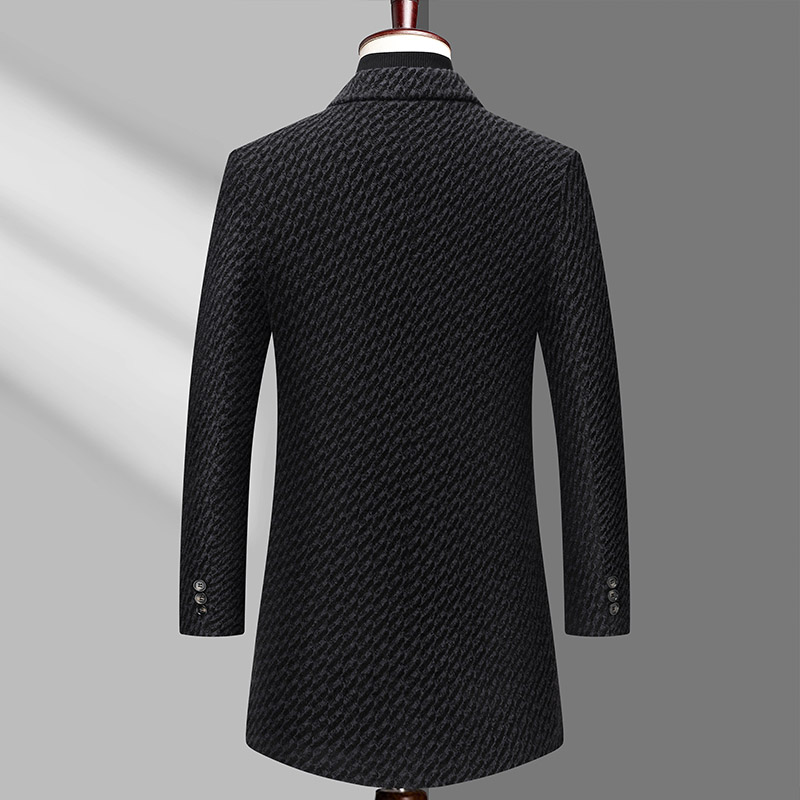Long Coat Men Mens Wool Jacket - огляд і ціна Wool Coat Peacoat