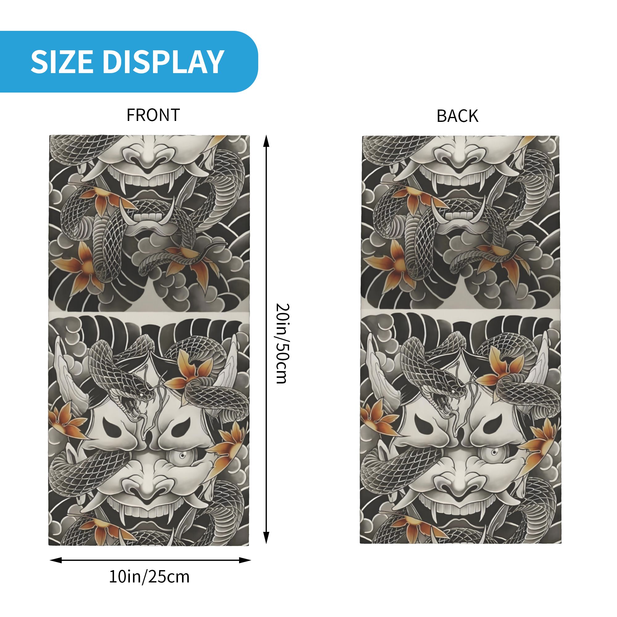 Custom Samurai Oni Demon Banda - огляд і ціна Neck Gaiter Fleece