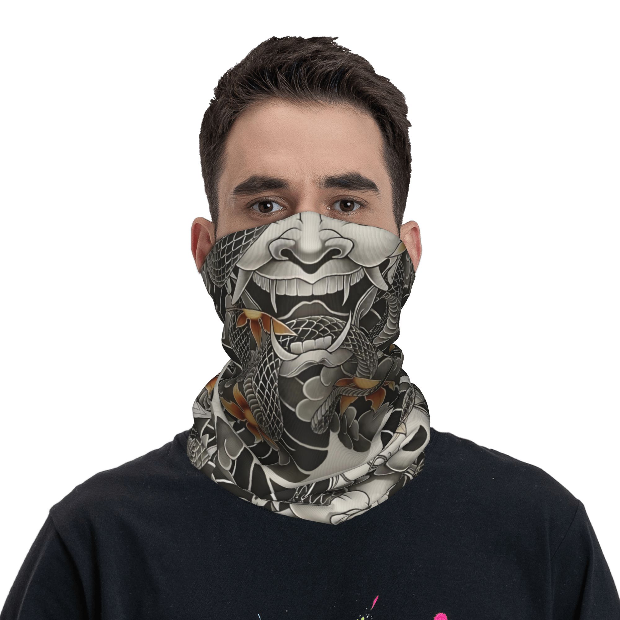 Custom Samurai Oni Demon Banda - огляд і ціна Neck Gaiter Fleece