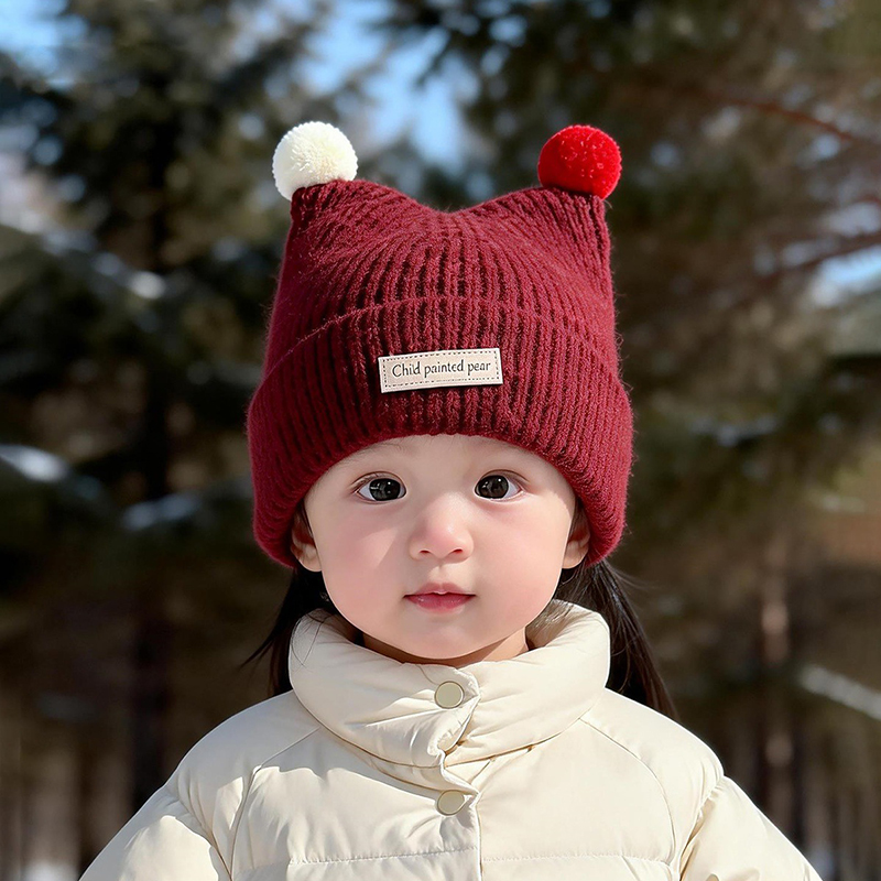 1-4Year Baby Knitted Hat Cute  - огляд і ціна Knit Beanie Hat Warm