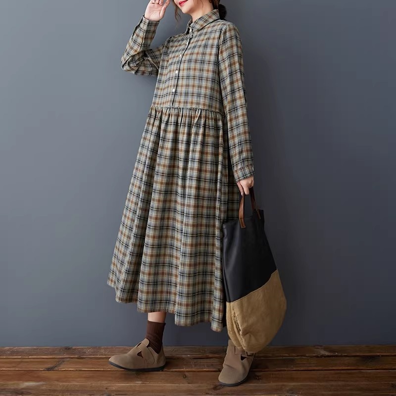 Korean Loose Retro Plaid Shirt - огляд і ціна Flannel Shirt Lined