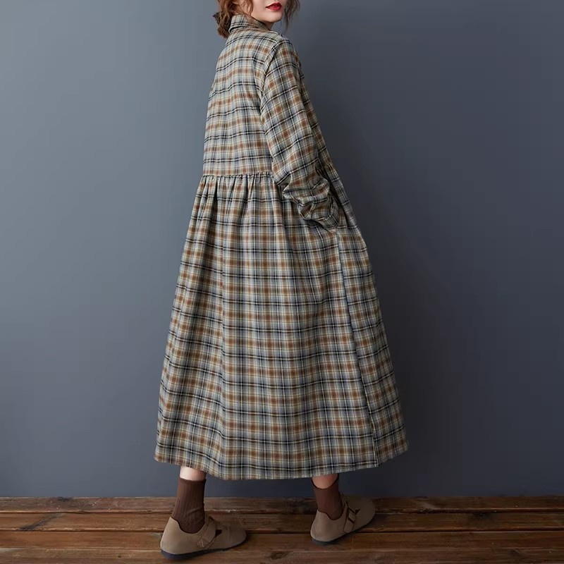 Korean Loose Retro Plaid Shirt - огляд і ціна Flannel Shirt Lined