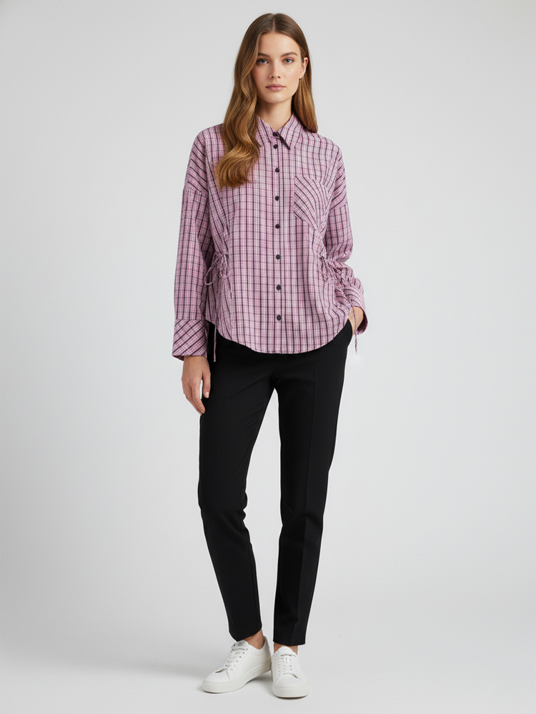 Women's Trendy Plaid Shirt Ele - огляд і ціна Flannel Shirt Lined