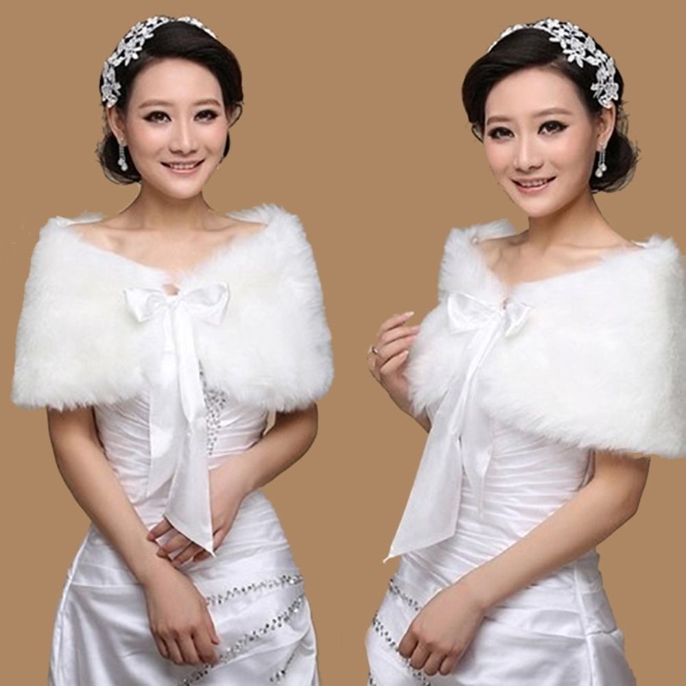 Winter Cape White Fur Shawl We - огляд і ціна Shawl Wrap Winter