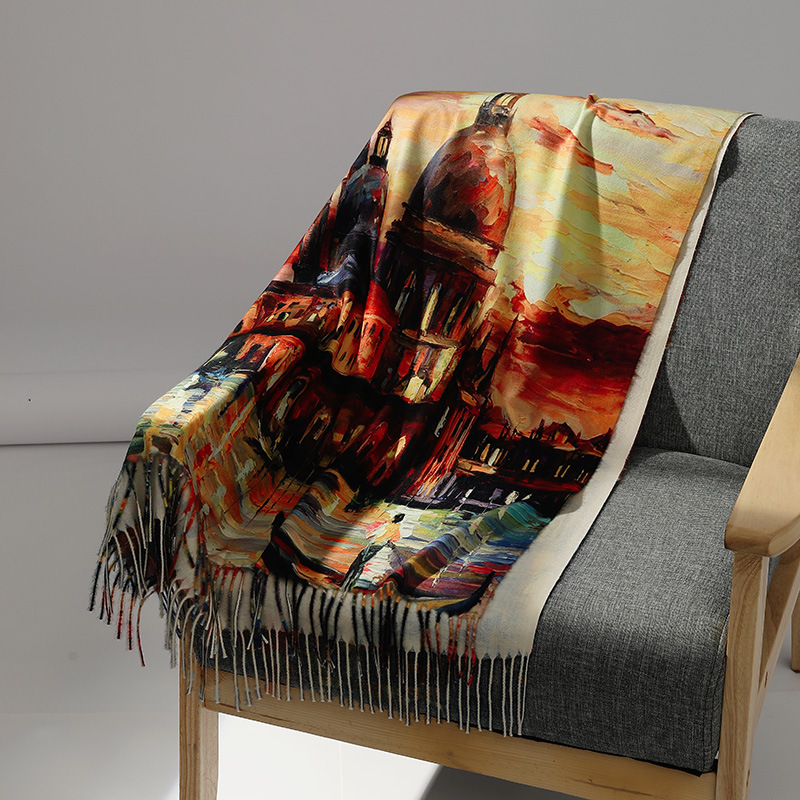 Luxury Brand Oil Painting Cash - огляд і ціна Cashmere Pashmina Wrap