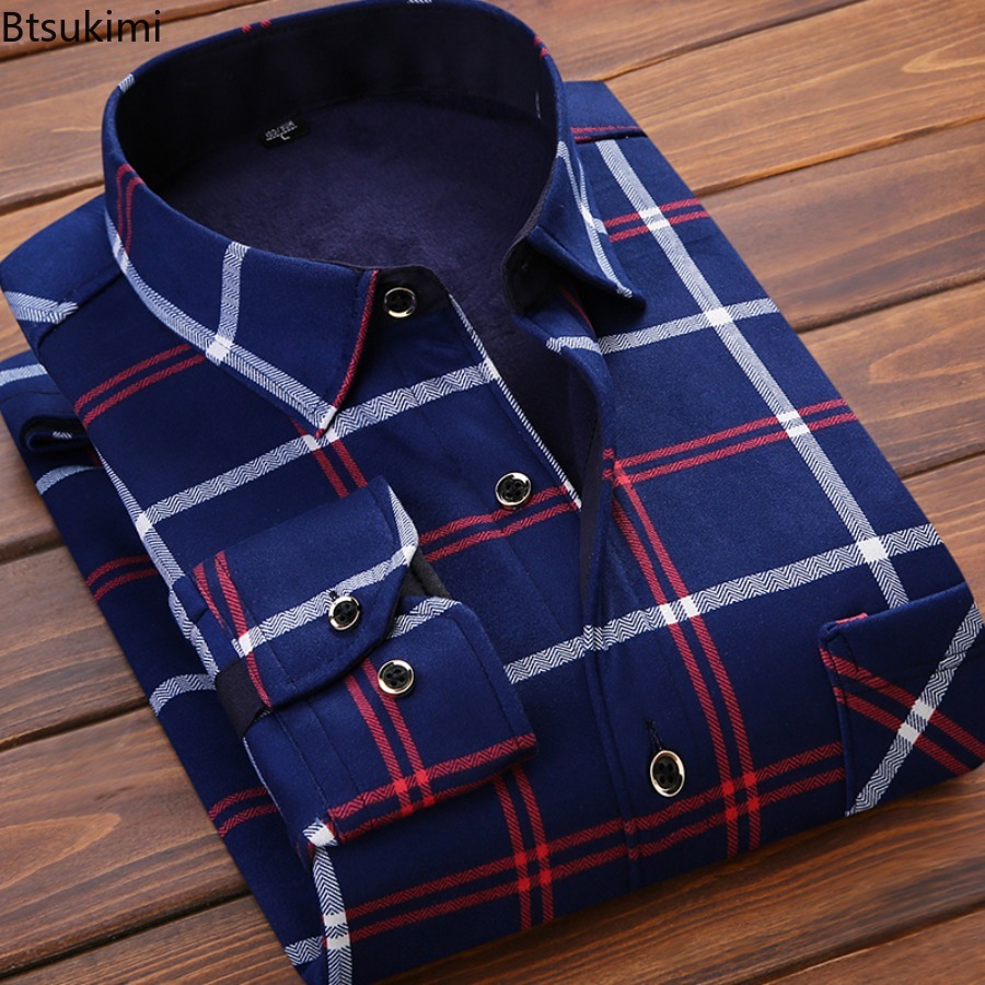 Flannel Men Shirt 2026 Autumn  - огляд і ціна Flannel Shirt Lined