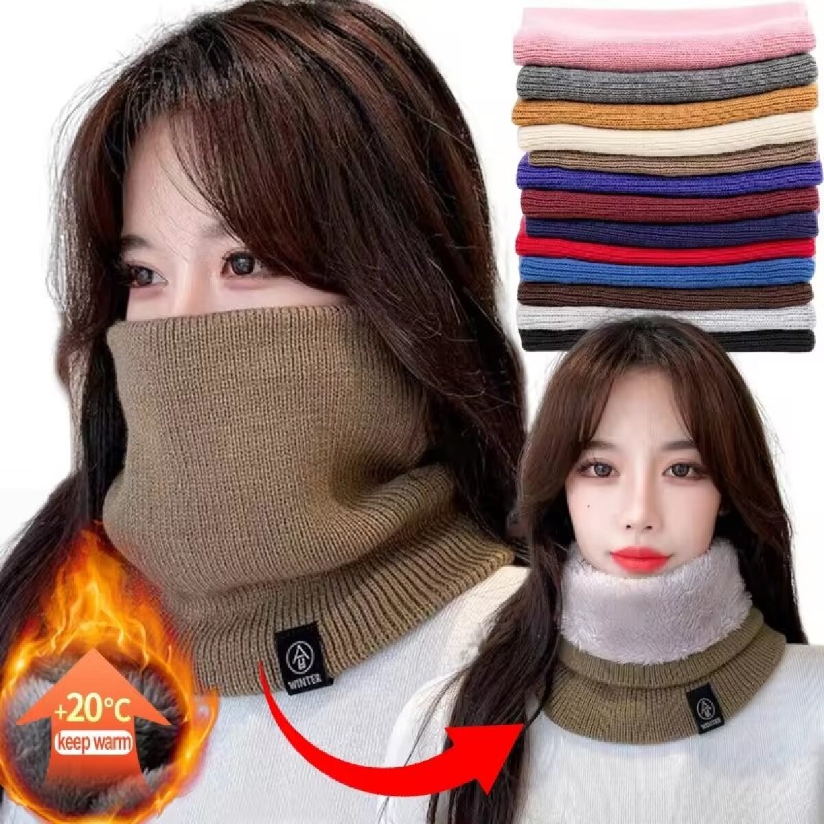 Solid Winter Plush Muffler Woo - огляд і ціна Winter Headband Fleece
